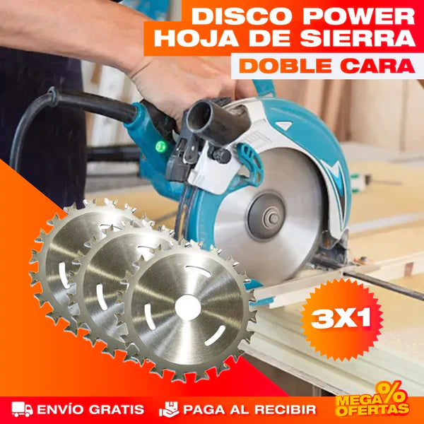 PROMO 3X1 DISCO POWER SIERRA DOBLA CARA (ENVIO GRATIS PAGA EN CASA)