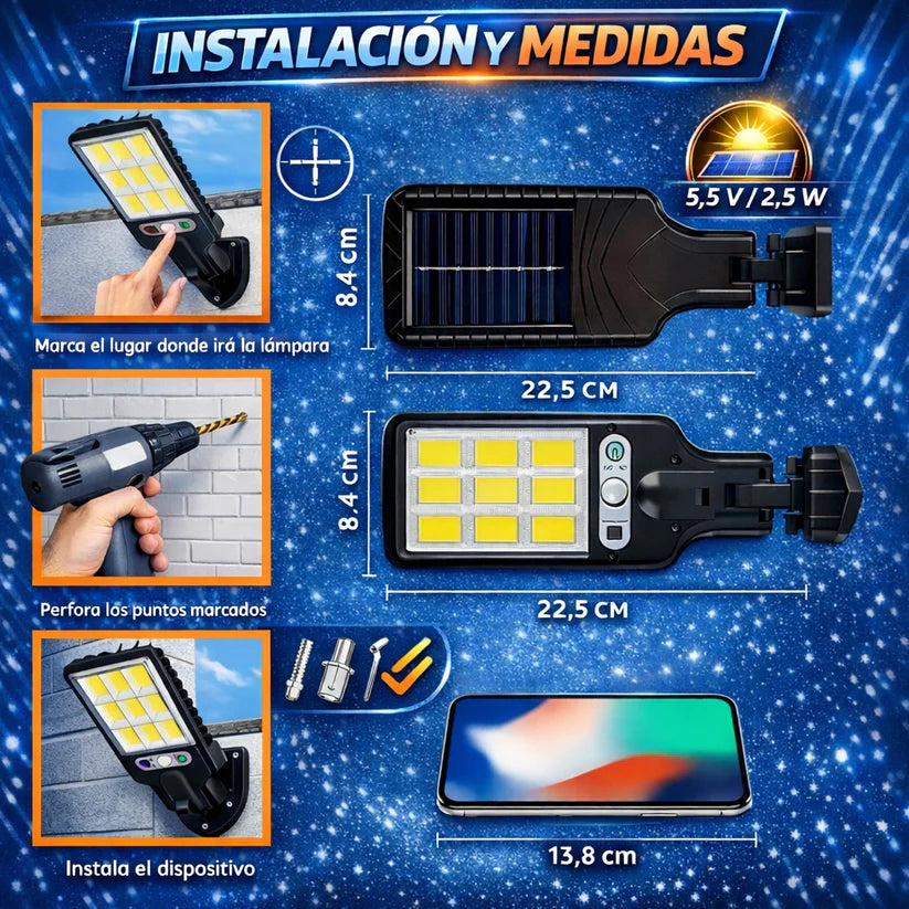 Set 3 Lámparas Solares Ultra Potentes + Control Remoto (Paga al Recibir + Envío Gratis)